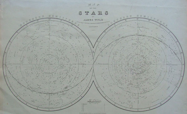 afbeelding van kaart Map of the Stars van James Wyld