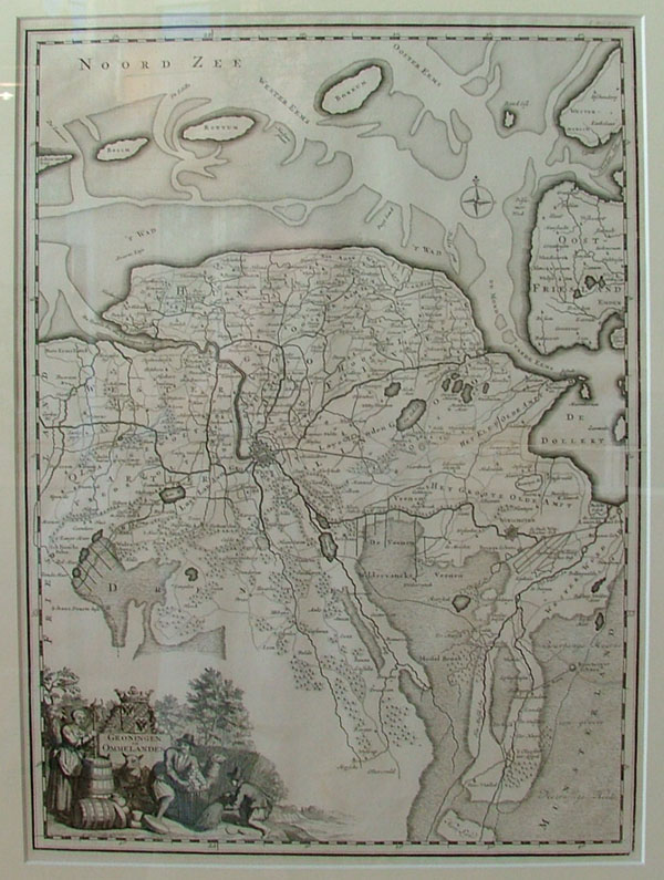 afbeelding van kaart Groningen en Ommelanden van Frans Halma