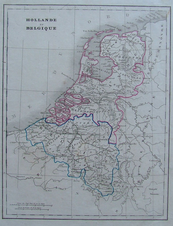 afbeelding van kaart Hollande et Belgique van Monin (Belgium)