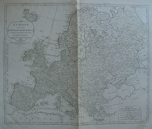 afbeelding van kaart Europe and its Empires, Kingdoms and States according to their Modern Divisions van Thomas Kitchen