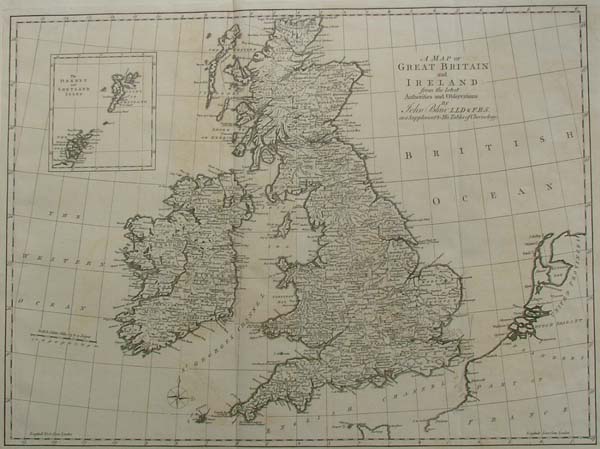 afbeelding van kaart A Map of Great britain and Ireland van John Blair
