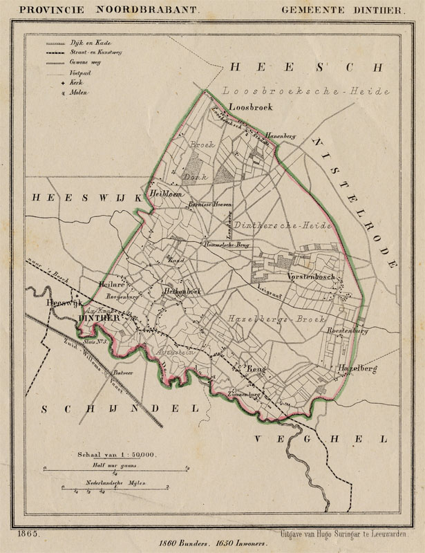 afbeelding van Kuyperkaart Gemeente Dinther van Kuyper (Kuijper)