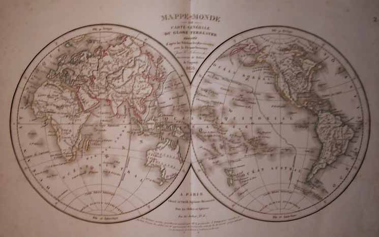 afbeelding van kaart Mappe Monde van Félix Delamarche