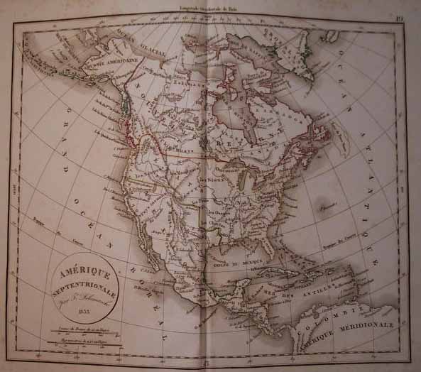 afbeelding van kaart Amérique Septentrionale van Félix Delamarche