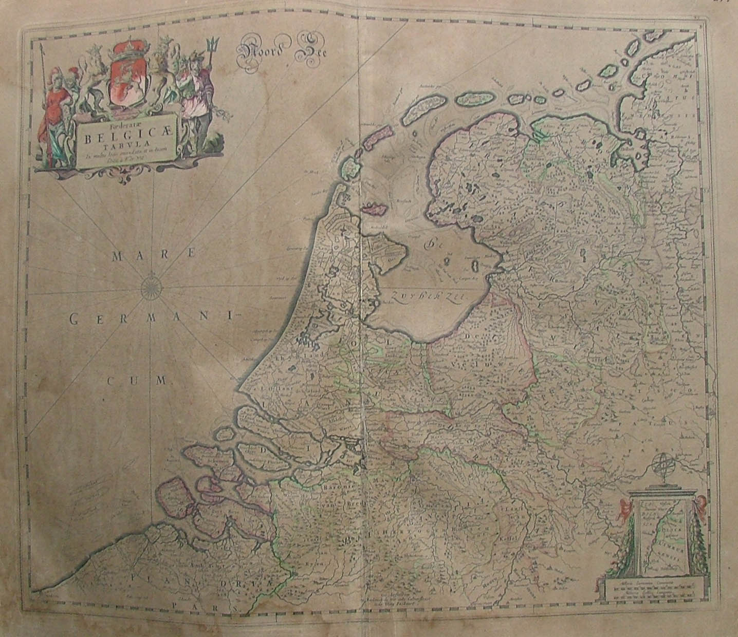 afbeelding van kaart Foederatae Belgicae Tabula van Frederik de Wit