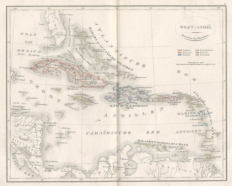 afbeelding van kaart West-Indië van A. Baedeker, Rotterdam (Haiti)