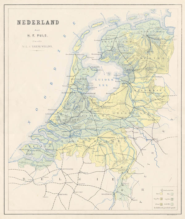afbeelding van kaart Kaart van Nederland. van Puls