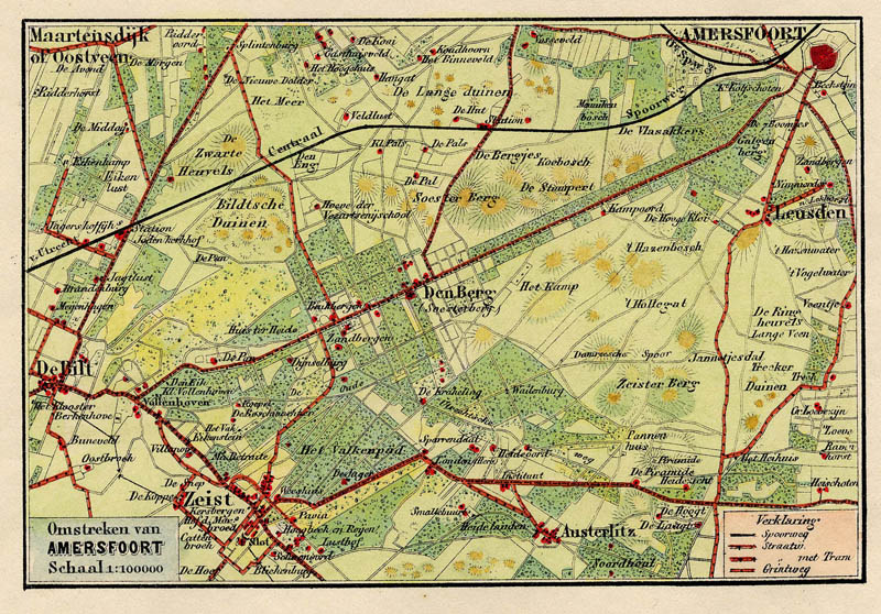 afbeelding van kaart  Kaart van de Omstreken van Amersfoort van Craandijk