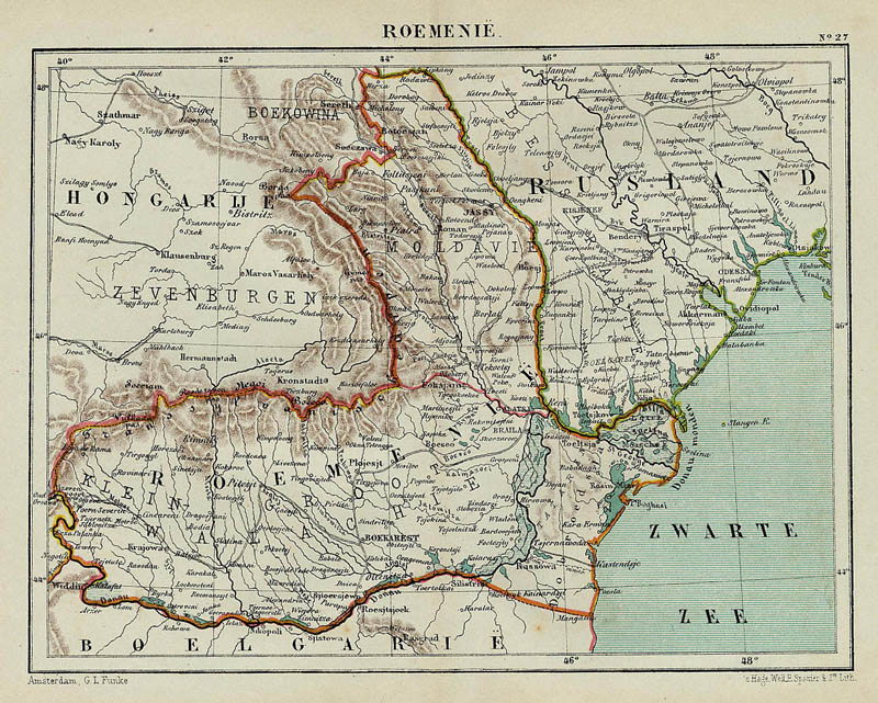 afbeelding van kaart Roemenië van Kuyper (Kuijper)