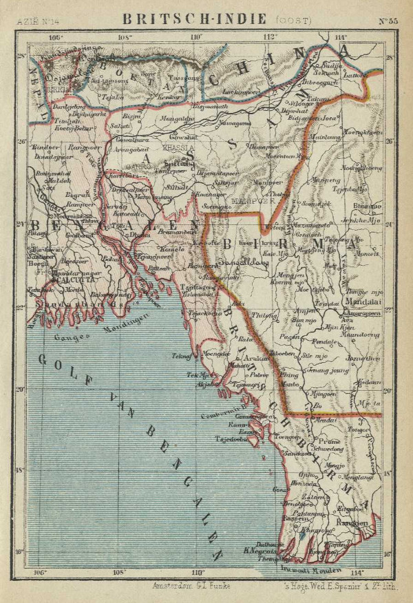 afbeelding van kaart Britsch-Indië (Oost) van Kuyper (Kuijper)