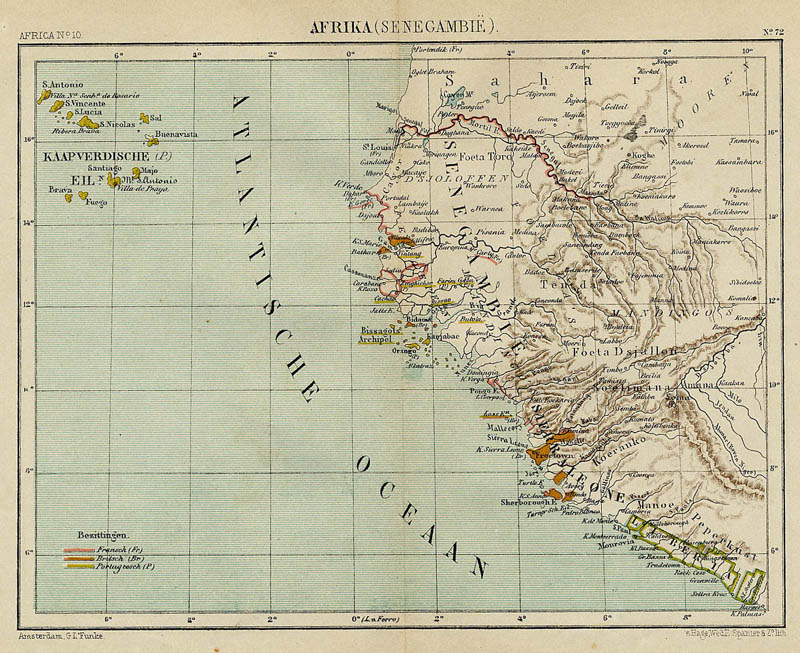 afbeelding van kaart Afrika  (Senegambië) van Kuyper (Kuijper)