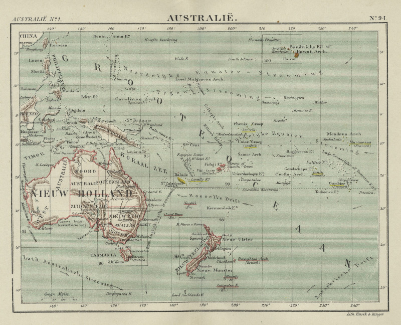 afbeelding van kaart Australië van Kuyper (Kuijper)