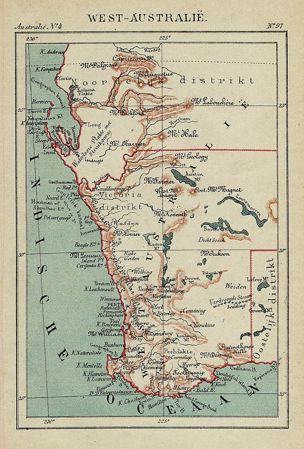 afbeelding van kaart West-Australië van Kuyper (Kuijper)