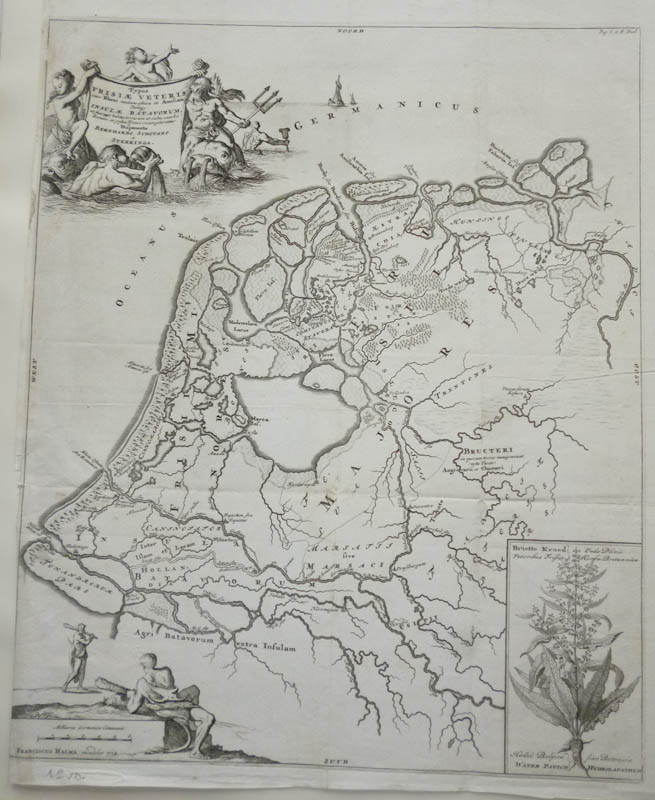 afbeelding van kaart Frisiae Veteris van Schotanus