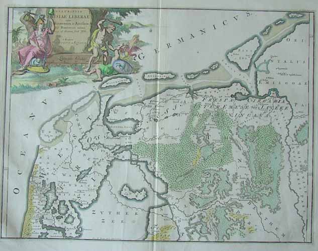 afbeelding van kaart Frisiae Liberae van Halma