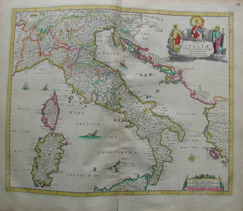 afbeelding van kaart Tabula Italiae Corsicae, Sardiniae, et adjac van Wit, Frederik de