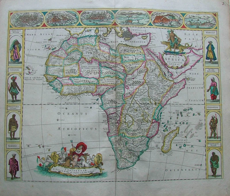 afbeelding van kaart Nova Africa descriptio van Wit, Frederik de