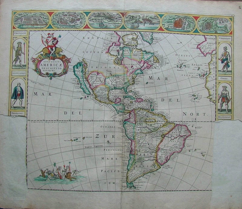afbeelding van kaart Nova totius americae descriptio van Wit, Frederik de