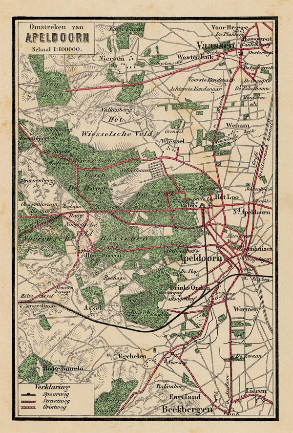 afbeelding van kaart Omstreken van Apeldoorn van Craandijk