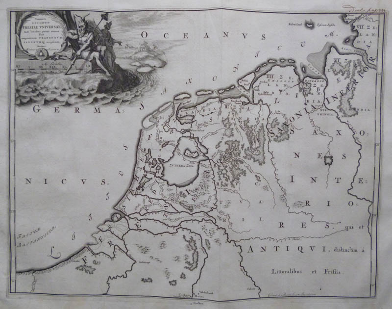 afbeelding van kaart Descriptio Fresiae Universae... Francorum Saxonum van Mensone Alting, Gerard de Broen