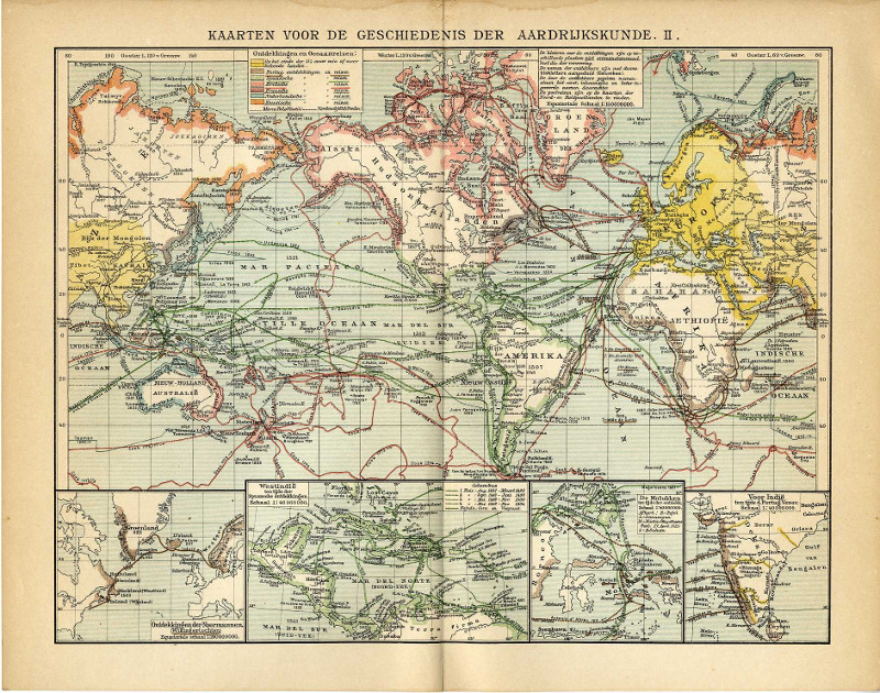 afbeelding van kaart Kaarten voor de geschiedenis der aardrijkskunde II (2) van Winkler Prins