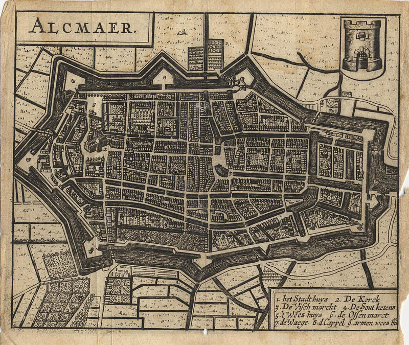 afbeelding van plattegrond Alcmaer van Guicciardini (Alkmaar)