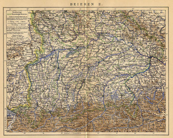 afbeelding van kaart Beieren II (2) van Winkler Prins