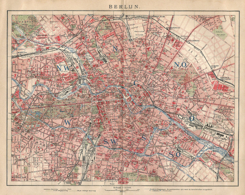 afbeelding van plattegrond Berlijn van Winkler Prins (Berlijn, Berlin)