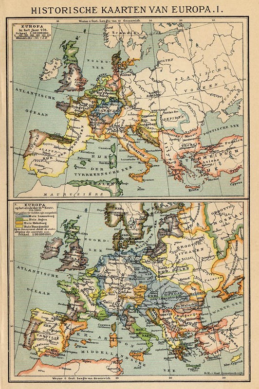 afbeelding van kaart Historische kaarten van Europa I van Winkler Prins