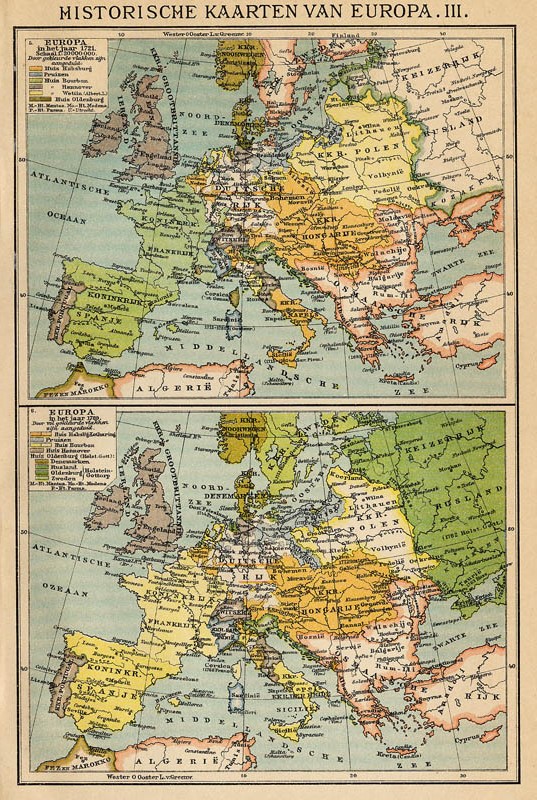 afbeelding van kaart Historische kaarten van Europa III van Winkler Prins