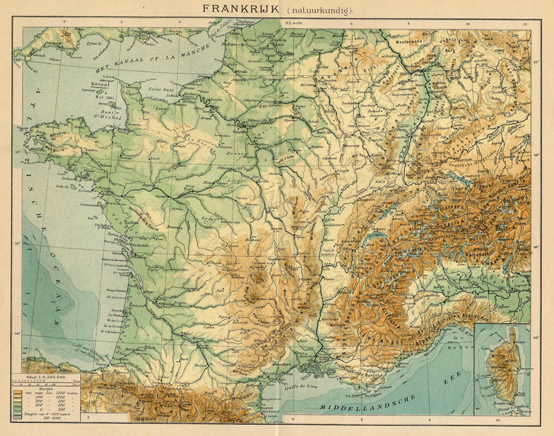 afbeelding van kaart Frankrijk van Winkler Prins