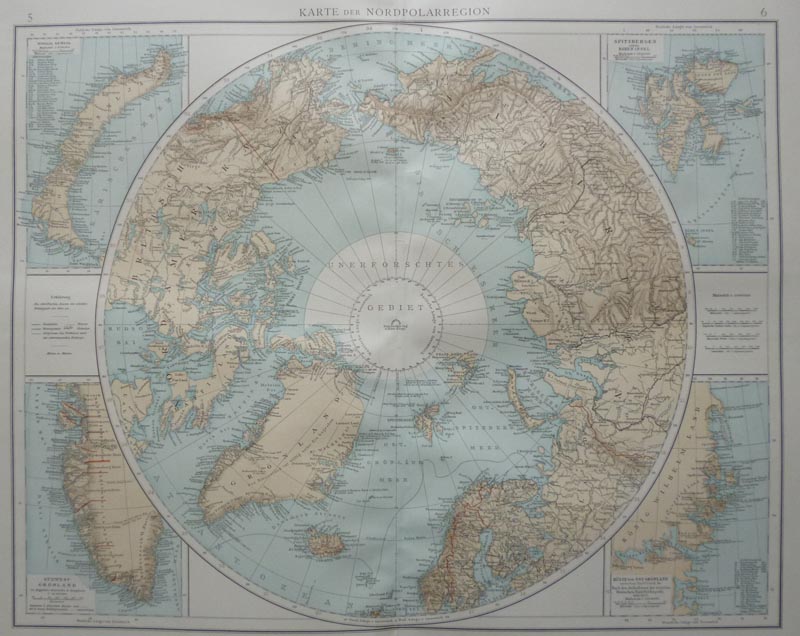 afbeelding van kaart Karte der Norpolarregion van nn