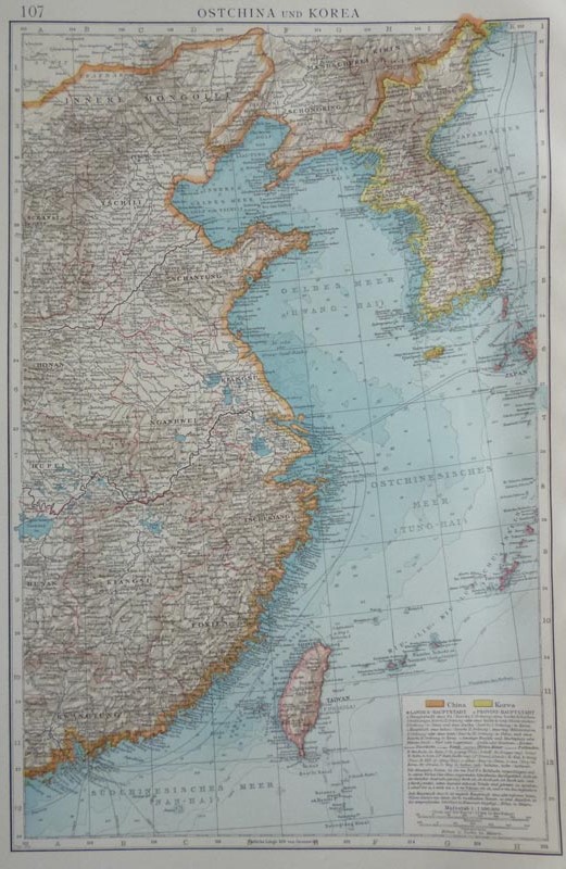 afbeelding van kaart Ostchina un Korea van nn