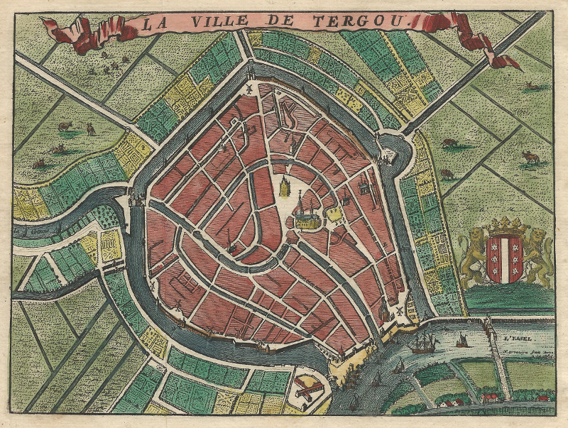 afbeelding van plattegrond La ville de Tergou van Harrewijn (Gouda)
