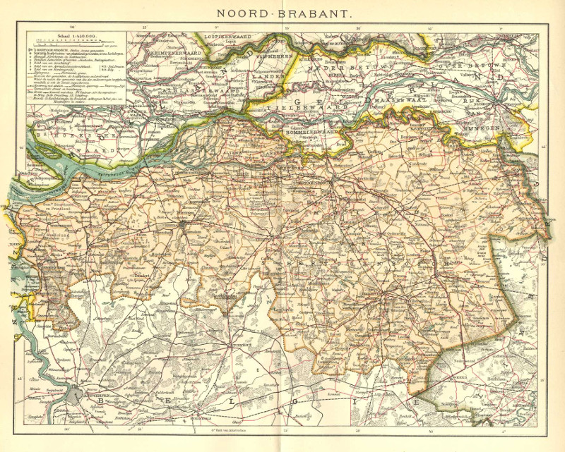 afbeelding van kaart Noord-Brabant van Winkler Prins
