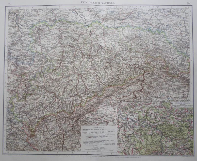 afbeelding van kaart Köningreich Sachsen van G. Jungk.