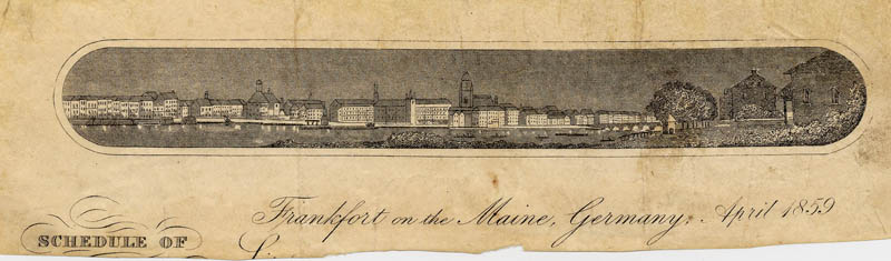 afbeelding van prent Frankfort on the Maine, Germany, April 1859 van nn (Frankfurt)