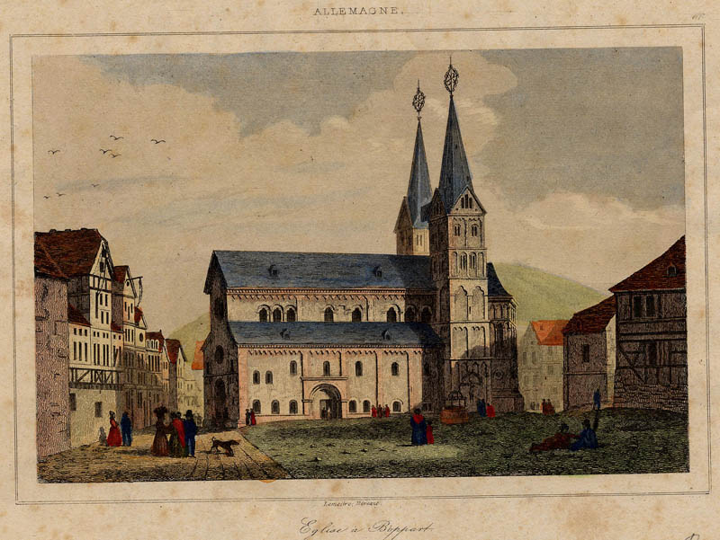 afbeelding van prent église  Boppart van Augustin Francois Lemaitre (Boppard)