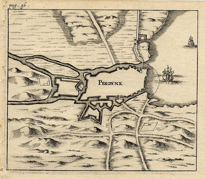 afbeelding van plattegrond Peronne van Jacob van Meurs (Péronne)
