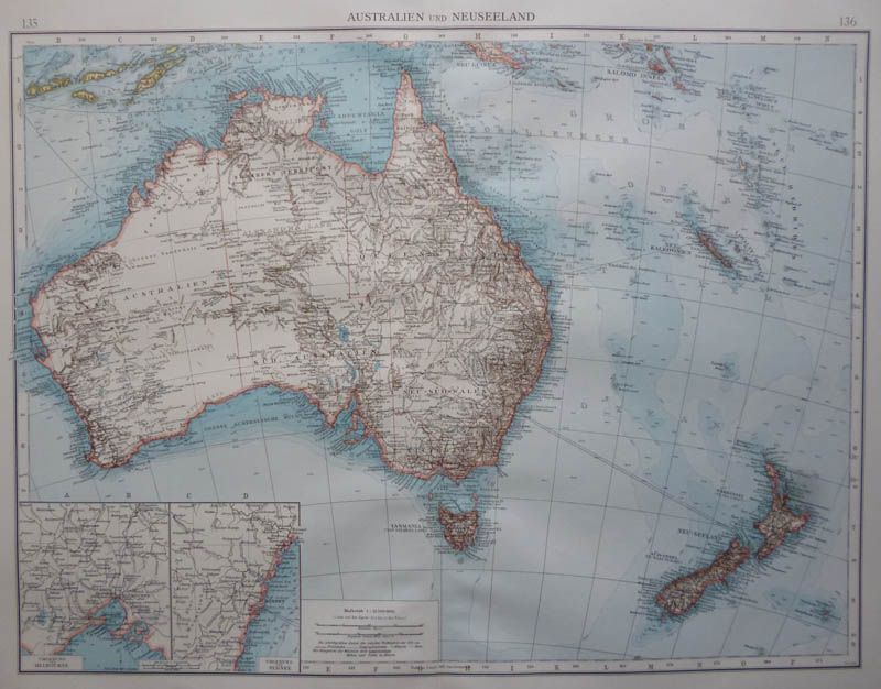 afbeelding van kaart Australien und Neuseeland van Richard Andree