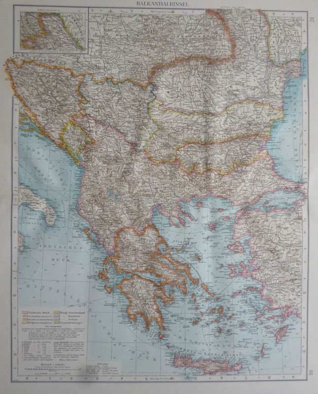 afbeelding van kaart Balkanhalbinsel van Richard Andree
