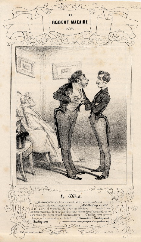 afbeelding van prent Robert Macaire - Le Début van Honoré Daumier