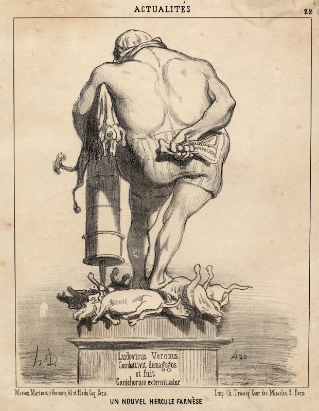 afbeelding van prent Un nouvel Hercule Farnese van Honoré Daumier
