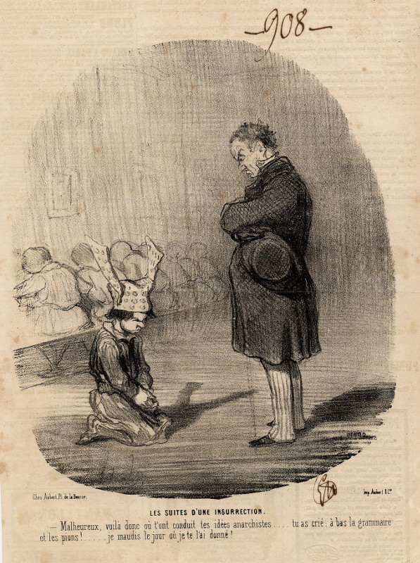afbeelding van prent Les suites d´une insurrection van Honoré Daumier