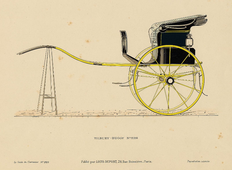 afbeelding van prent Tilbury - buggy no. 1126 van nn (Koets, )