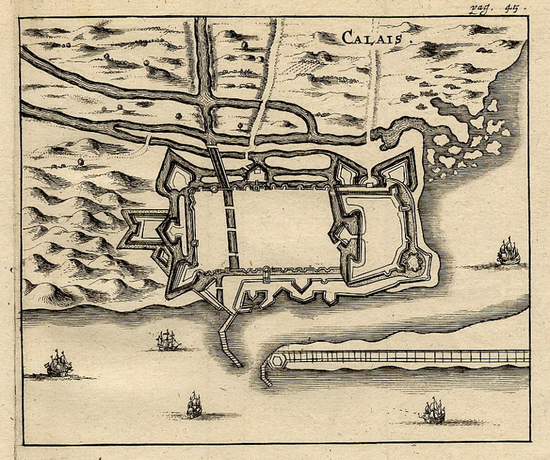 afbeelding van plattegrond Calais van Jacob van Meurs (Calais)