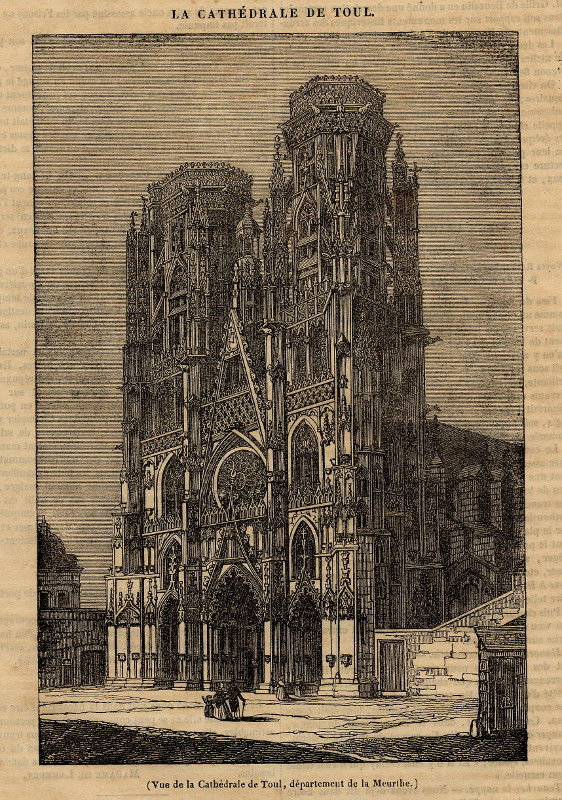 afbeelding van prent La cathédrale de Toul van nn (Toul)
