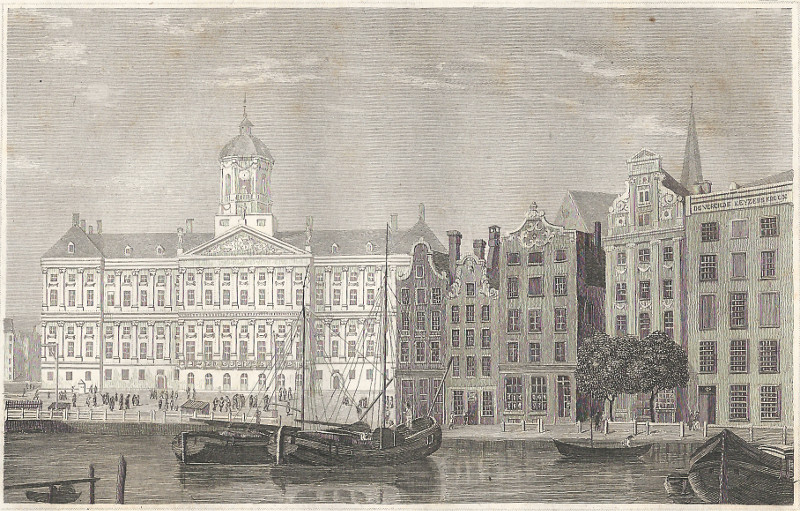 afbeelding van prent Das Königliche Schloss in Amsterdam van nn (Amsterdam)