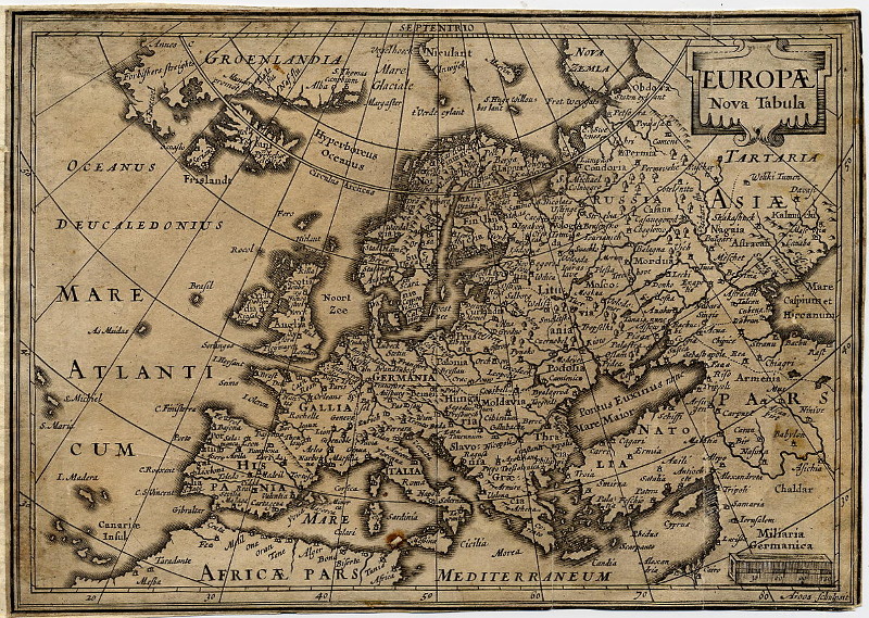 afbeelding van kaart Europae Nova Tabula van J. Janssonius, A. Goos