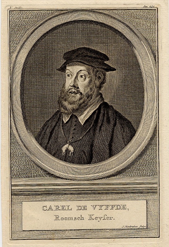 afbeelding van prent Carel de Vyffde, Roomsch Keyser van J. Houbraken (Adel,)